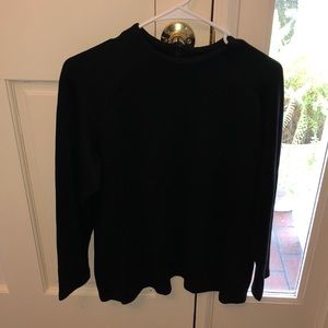 DUET maternity black tunic top, zips in back, size small, boutique